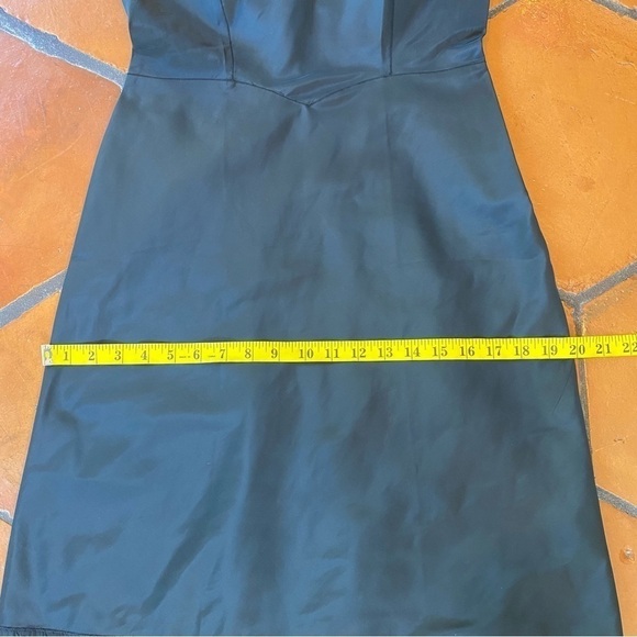 Vintage 1950s Slip Dress Black Lace Eyelet Barbizon Pinup lingerie Size 13 - Picture 7 of 10